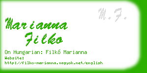 marianna filko business card